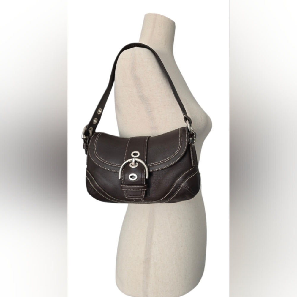 Coach Y2K '07 Small Soho Flap Shoulder Bag F10909 chocolate brown PRISTINE - Picture 4 of 12